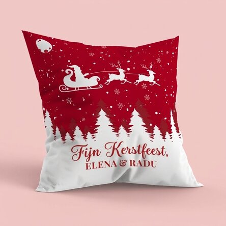 Gepersonaliseerd kussen met tekst - Kerstmis