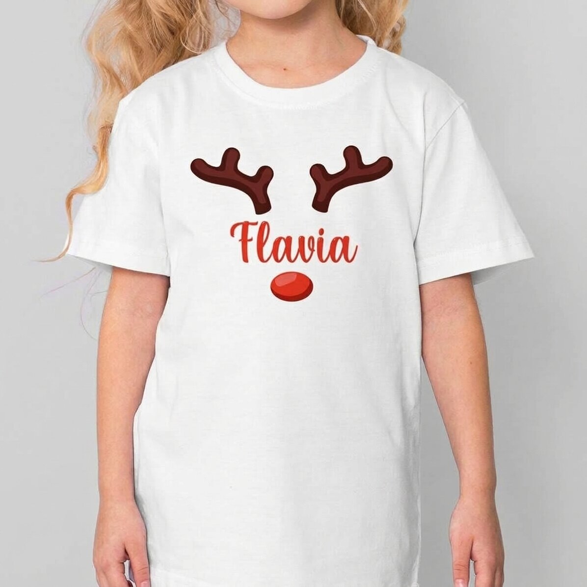 Katoenen T-shirt voor kinderen, gepersonaliseerd met naam - Ren