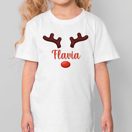 Katoenen T-shirt voor kinderen, gepersonaliseerd met naam - Ren