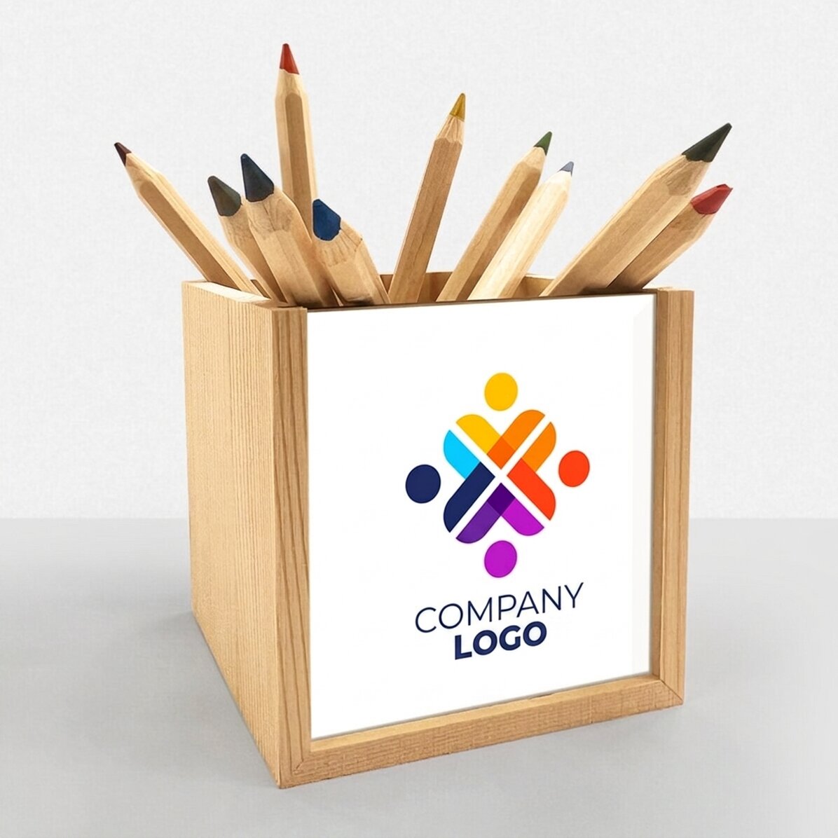 Potloodhouder met logo op maat