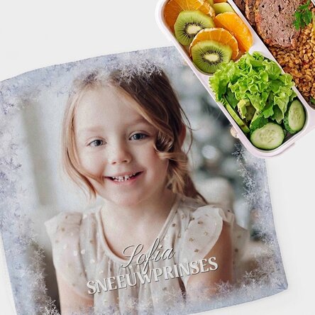 Gepersonaliseerde handdoek met foto en tekst - Winter