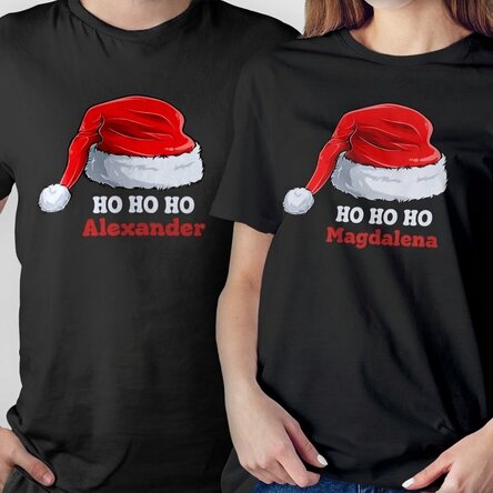 Katoenen T-shirt met gepersonaliseerde tekst - Kerstmis