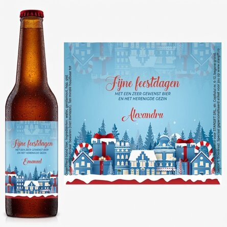 Bier met gepersonaliseerde tekst - Christmas Town