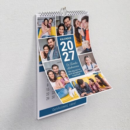 Gepersonaliseerde kalender met foto’s en een boodschap - Momenten samen