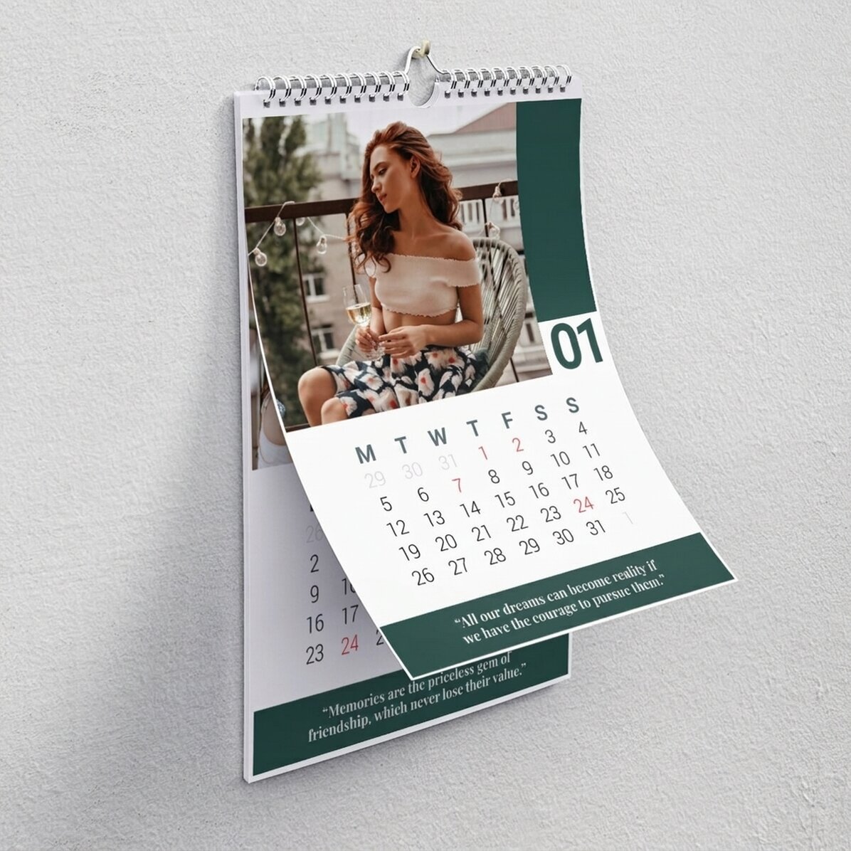 Gepersonaliseerde kalender met foto
