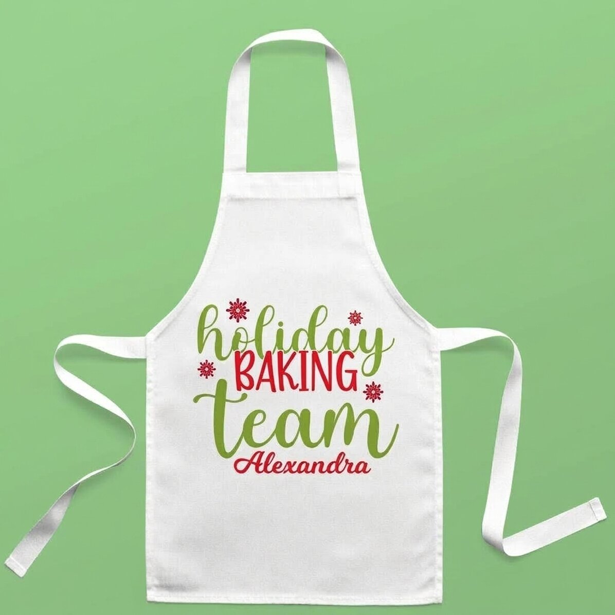 Gepersonaliseerde kinderkoekjes met tekst - Holiday baking team