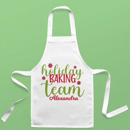 Gepersonaliseerde kinderkoekjes met tekst - Holiday baking team