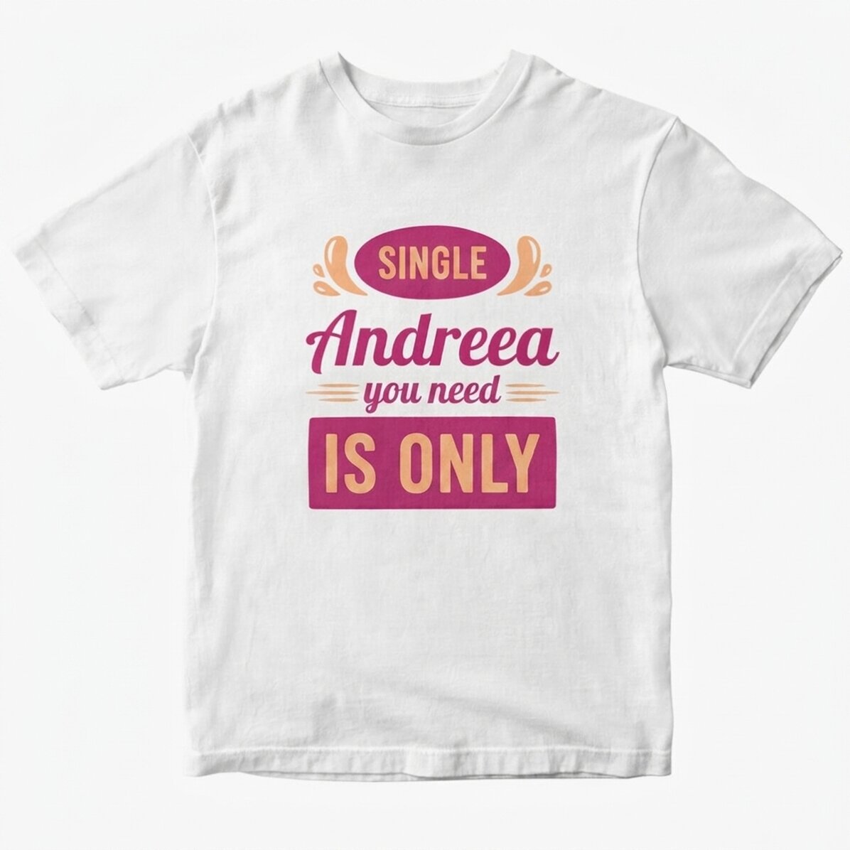 Katoenen T-shirt met gepersonaliseerde tekst - Only one