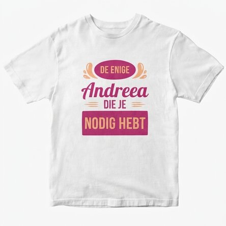 Katoenen T-shirt met gepersonaliseerde tekst - Only one