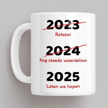 Gepersonaliseerde mok met tekst - Een beter nieuwjaar