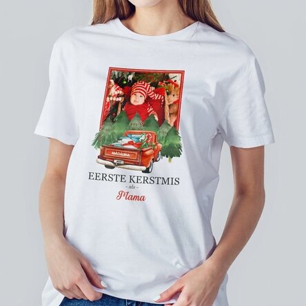 Katoenen T-shirt met foto en tekst - Cadeauauto
