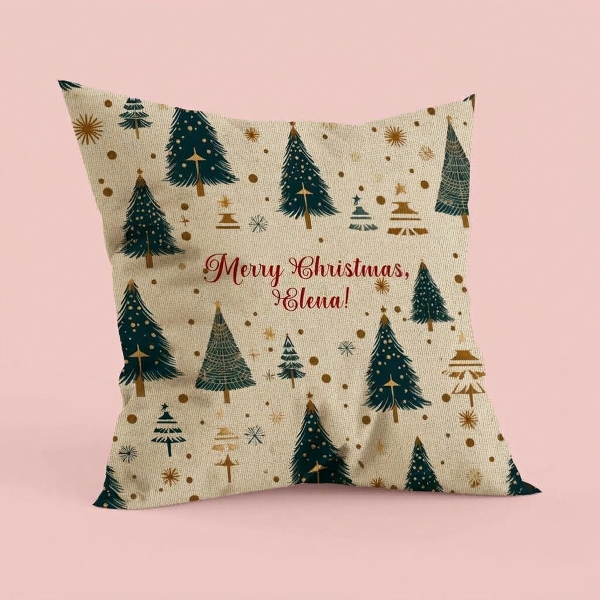 Gepersonaliseerd kussen met tekst - Christmas tree IN