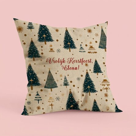 Gepersonaliseerd kussen met tekst - Christmas tree IN