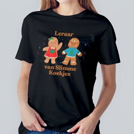 Katoenen T-shirt met naam erop - Smart cookies