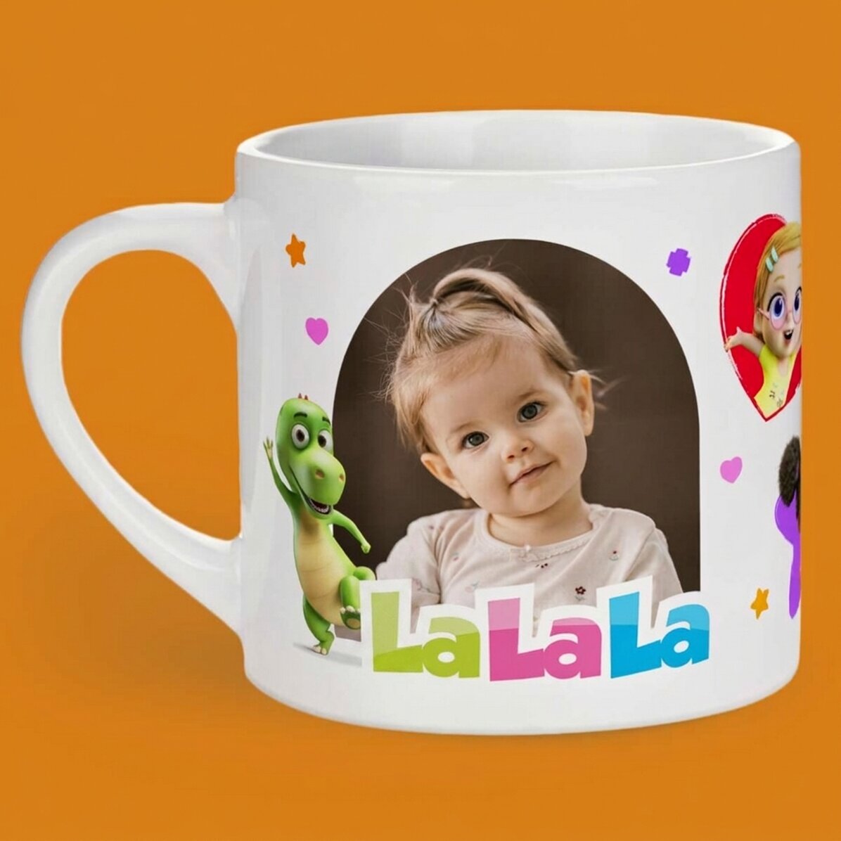 Gepersonaliseerde kinderbeker met foto en naam - TraLaLa