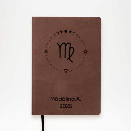 Gepersonaliseerde leren agenda met tekst en het sterrenbeeld Maagd