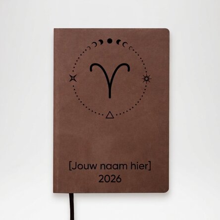Gepersonaliseerde leren agenda met tekst en sterrenbeeld