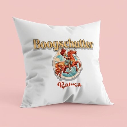 Gepersonaliseerd kussen met naam en sterrenbeeld - Boogschutter