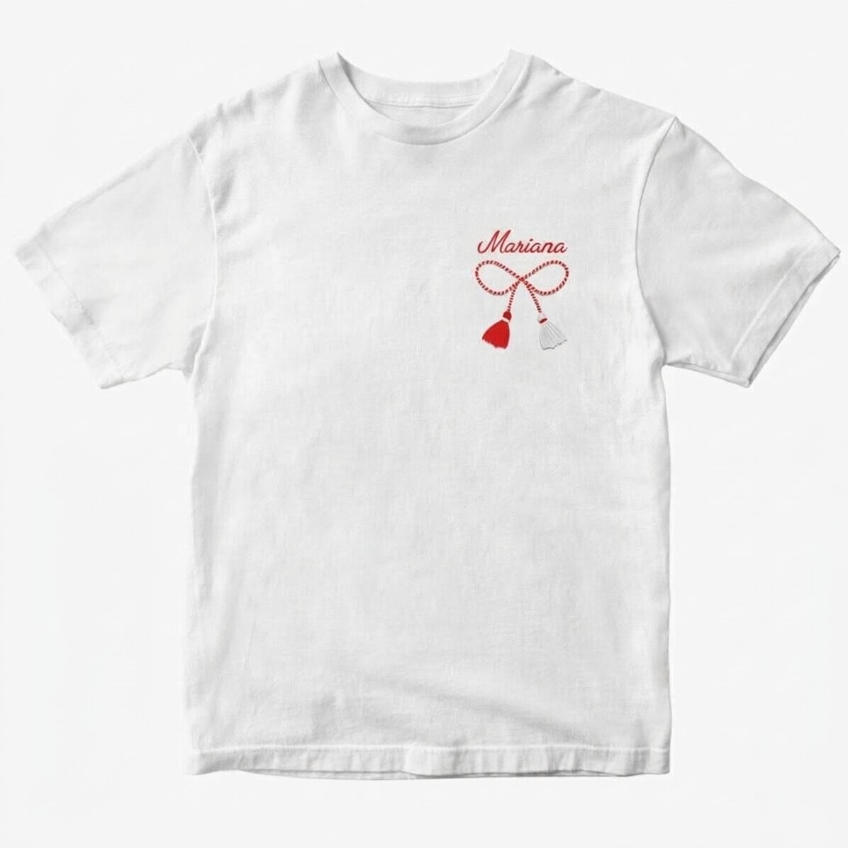 Katoenen T-shirt met gepersonaliseerde tekst