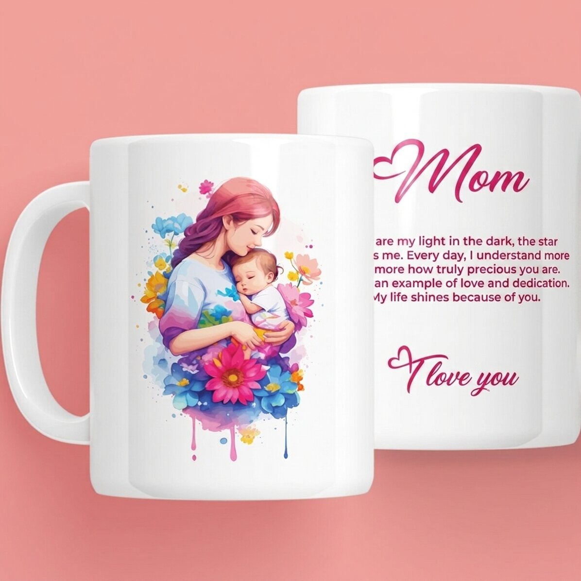 Gepersonaliseerde beker met tekst - Lovely mother