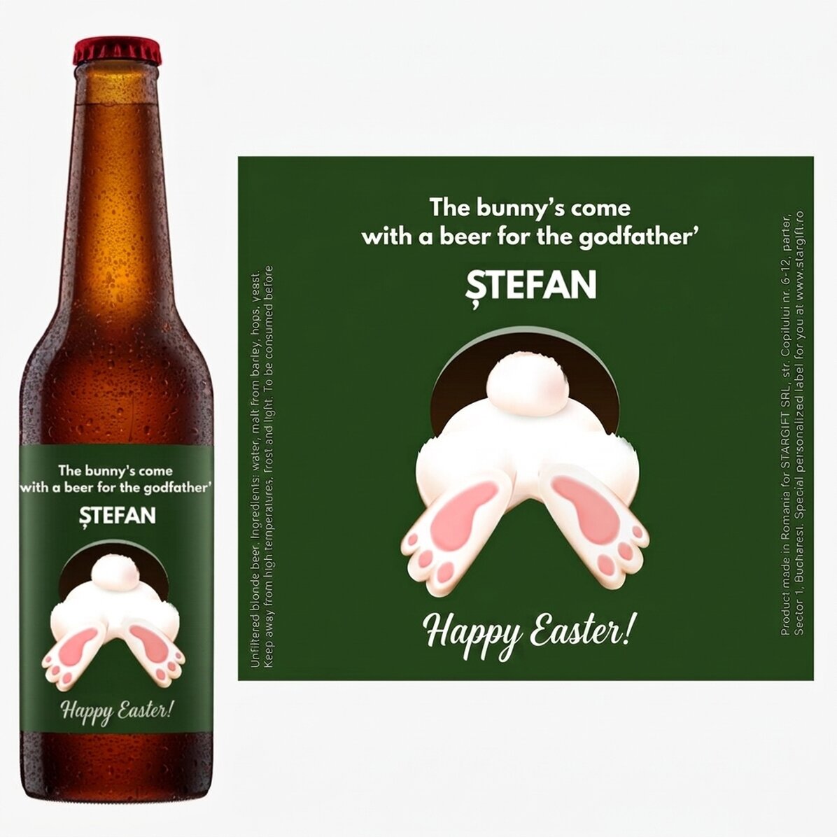 Bier met een persoonlijke boodschap - Van het konijntje