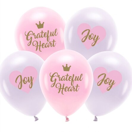 Set van 5 ballonnen - Birthday Pink