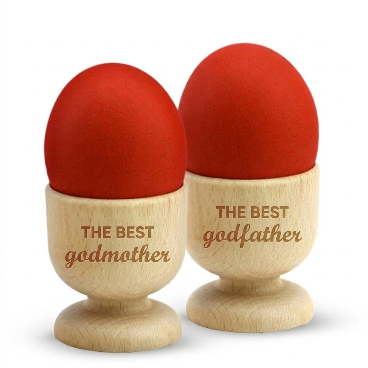 Personalised egg holders with 2 lines of text