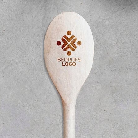Houten lepel met logo op maat