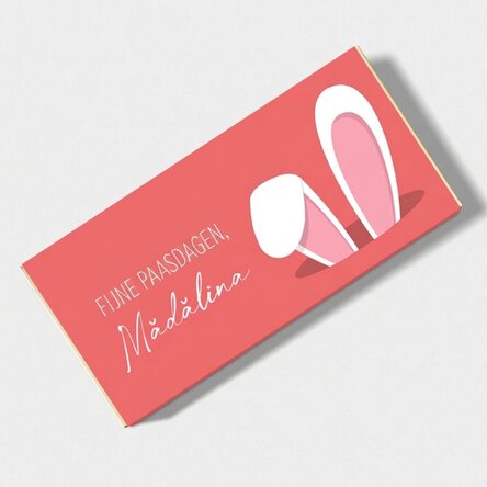 Chocolade met gepersonaliseerde tekst - Bunny
