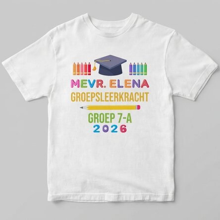 T-shirt met eigen tekst - Afstuderen