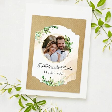 Gepersonaliseerd plantbordje met foto en tekst - Bedankt!