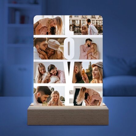 Gepersonaliseerde LED-nachtlamp met 8 foto's