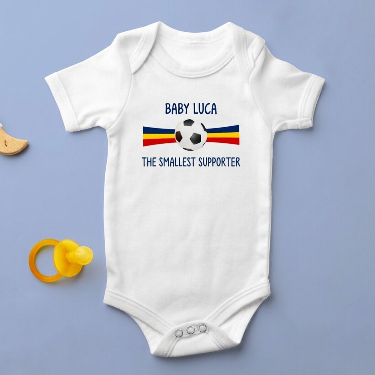 Gepersonaliseerd kinderbody met tekst - Voetbal