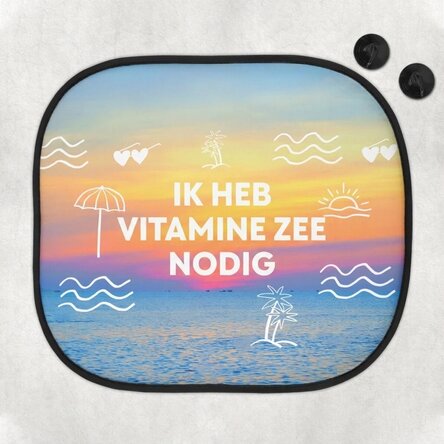 Op maat gemaakte autozonneklep met tekst - Vitamin Sea
