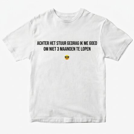 Gepersonaliseerd katoenen T-shirt met tekst