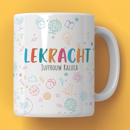 Mok met persoonlijke tekst - De mok van de leraar