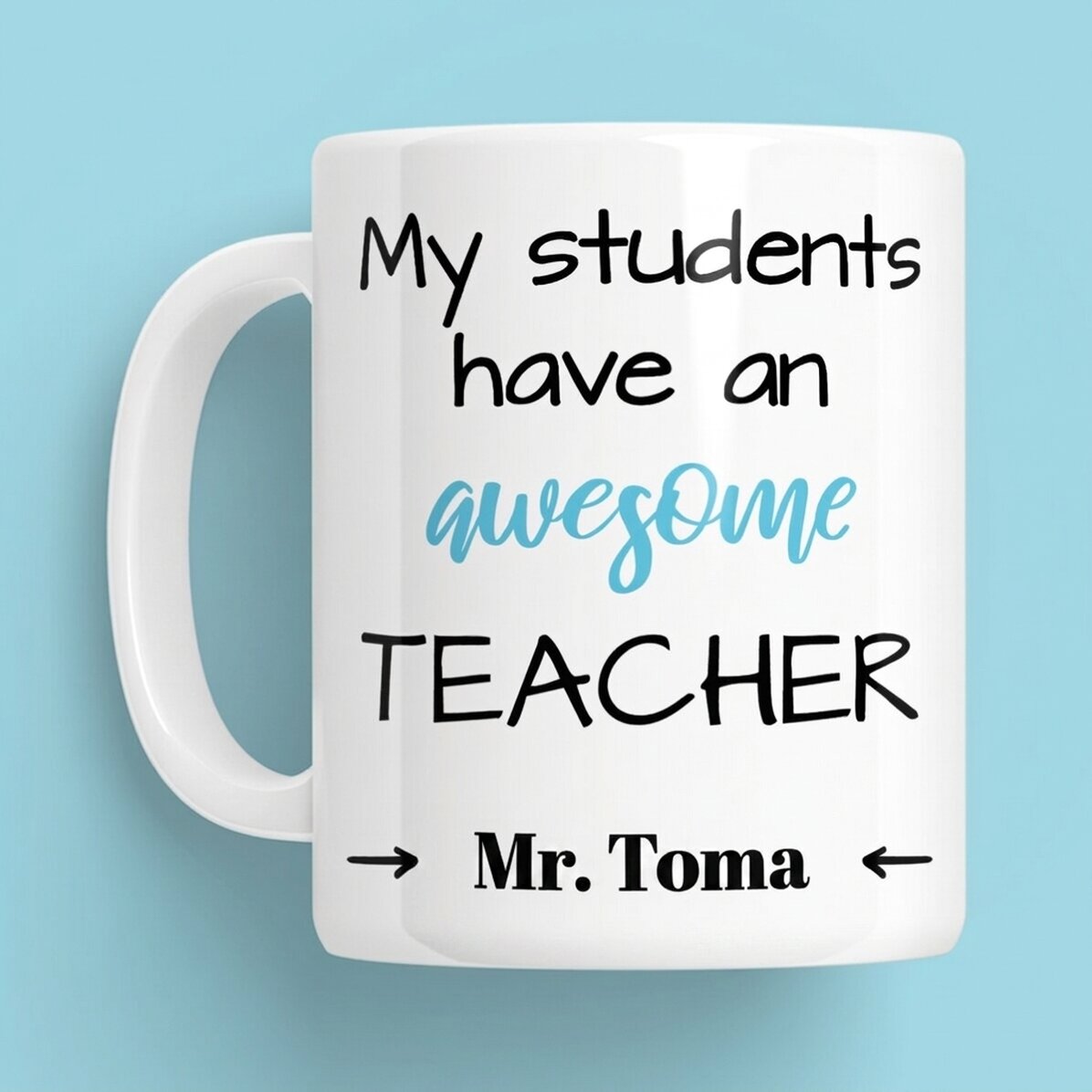 Gepersonaliseerde mok met tekst - Awesome