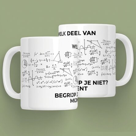 Gepersonaliseerde mok met tekst - Wiskunde
