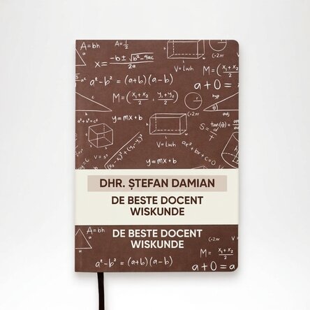 Gepersonaliseerde, gekleurde agenda met tekst voor wiskundeleraren