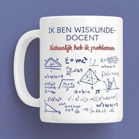 Gepersonaliseerde mok met boodschap - Wiskundeleraar
