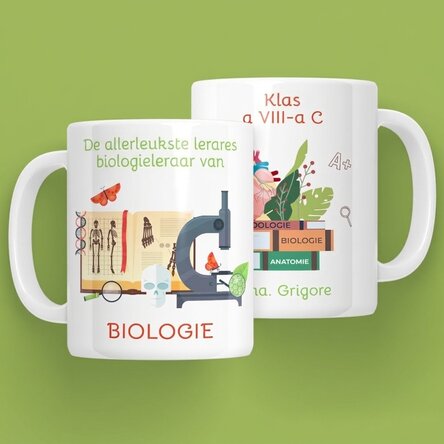 Gepersonaliseerde mok met tekst - Biologieleraar