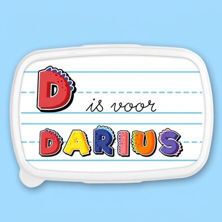 Lunchbox, op maat gemaakte lunchtrommel met naam - Dinosaurusmodel