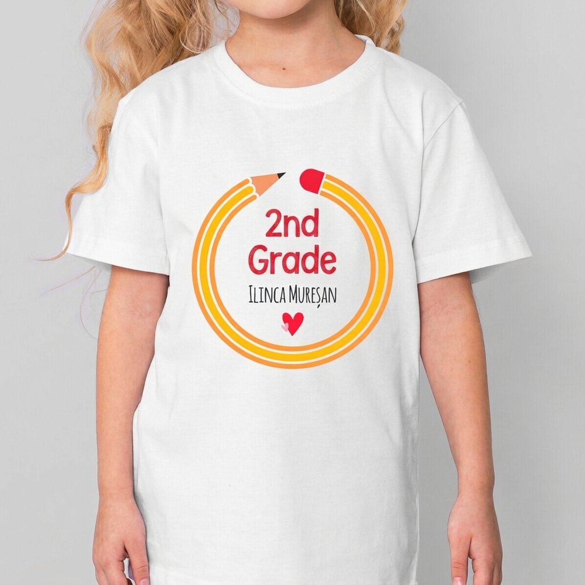 Katoenen T-shirt voor kinderen, gepersonaliseerd voor school - Creion
