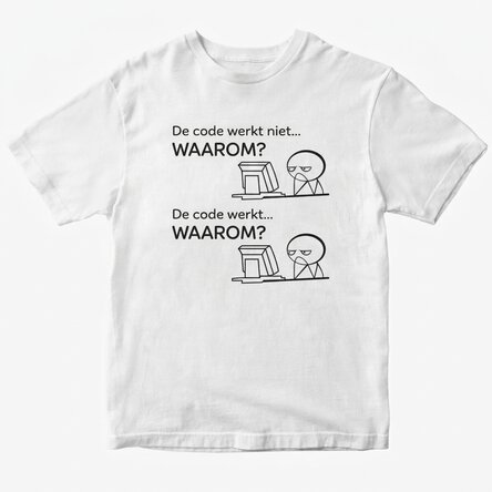 Katoenen T-shirt met gepersonaliseerde tekst - De code werkt niet