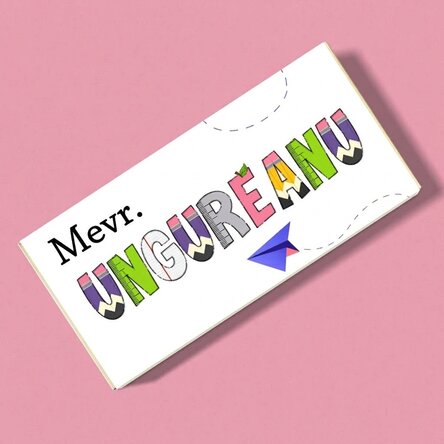 Chocolade met gepersonaliseerde tekst - Bedankt!