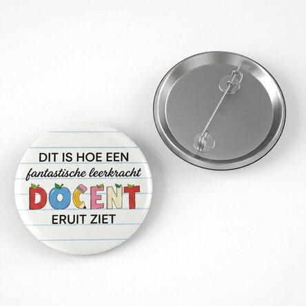 Gepersonaliseerde button met tekst - Awesome teacher