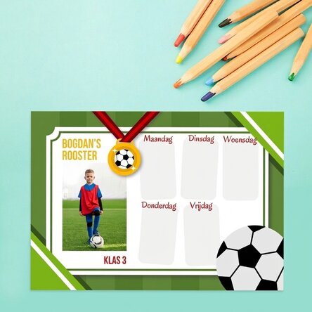 Gepersonaliseerd rooster met tekst en een foto - Medaille