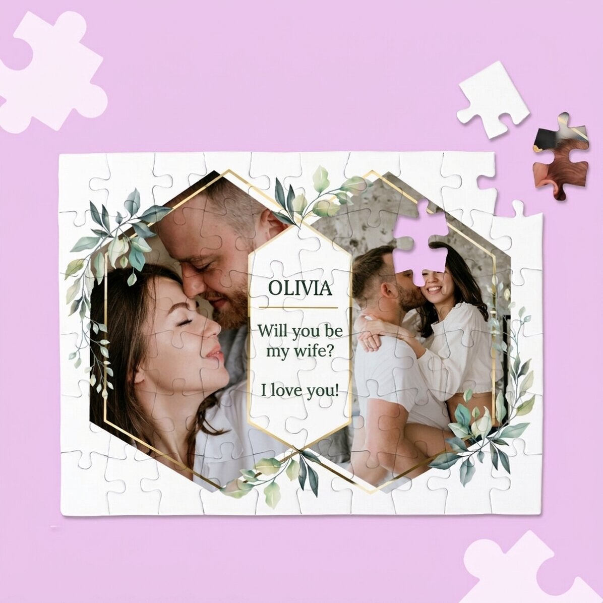 Gepersonaliseerde puzzel met 2 foto
