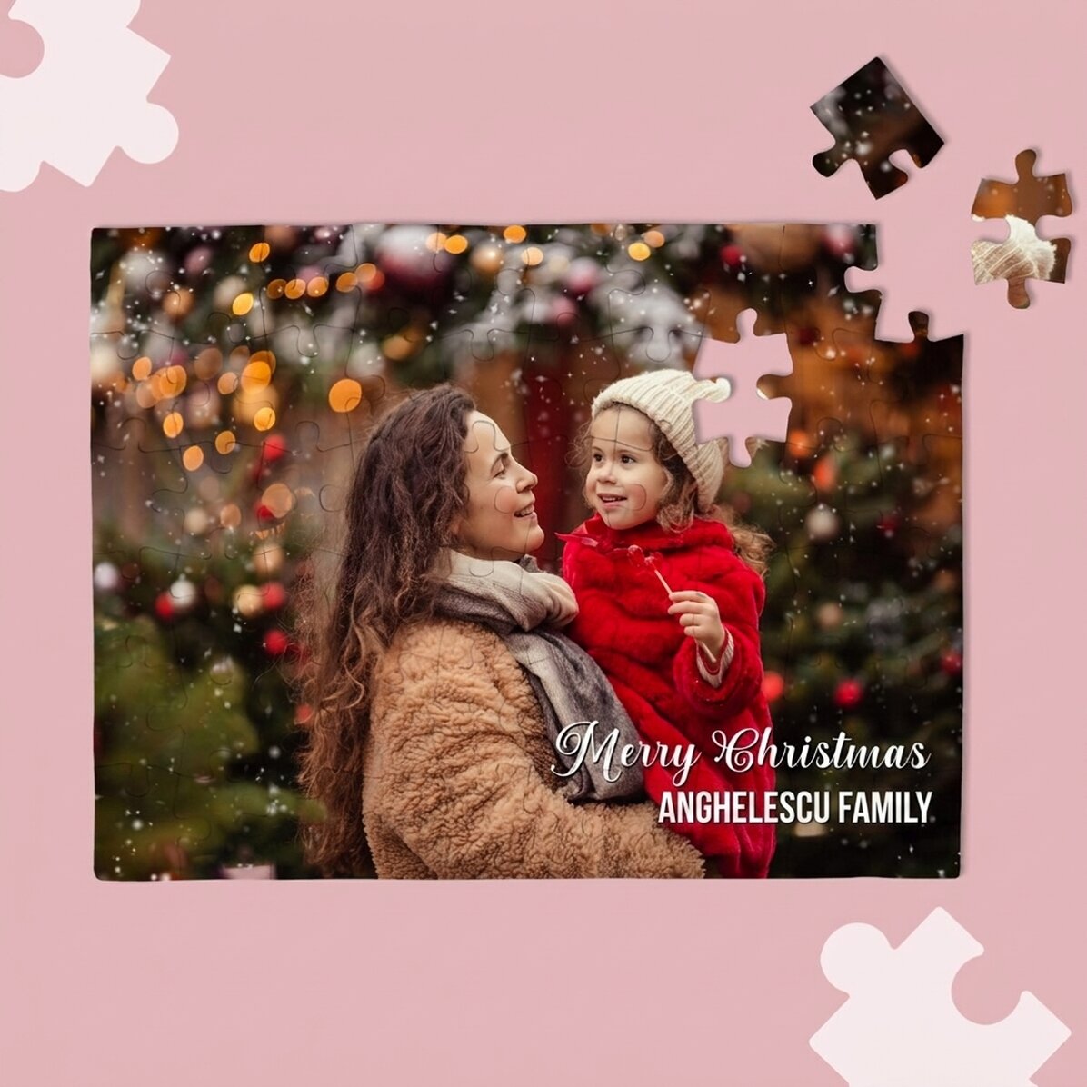 Gepersonaliseerde puzzel met een foto en een boodschap
