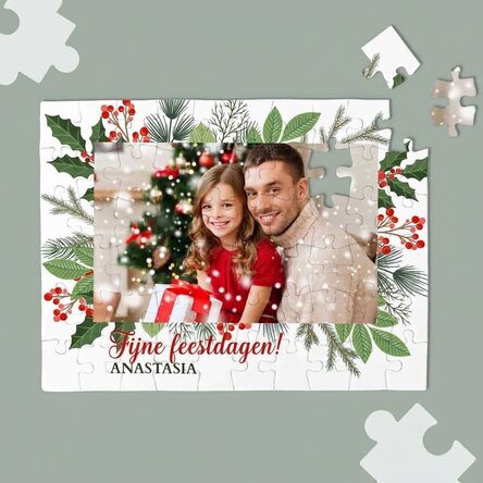 Gepersonaliseerde puzzel met een foto en tekst - Een sprookjesachtige kerst